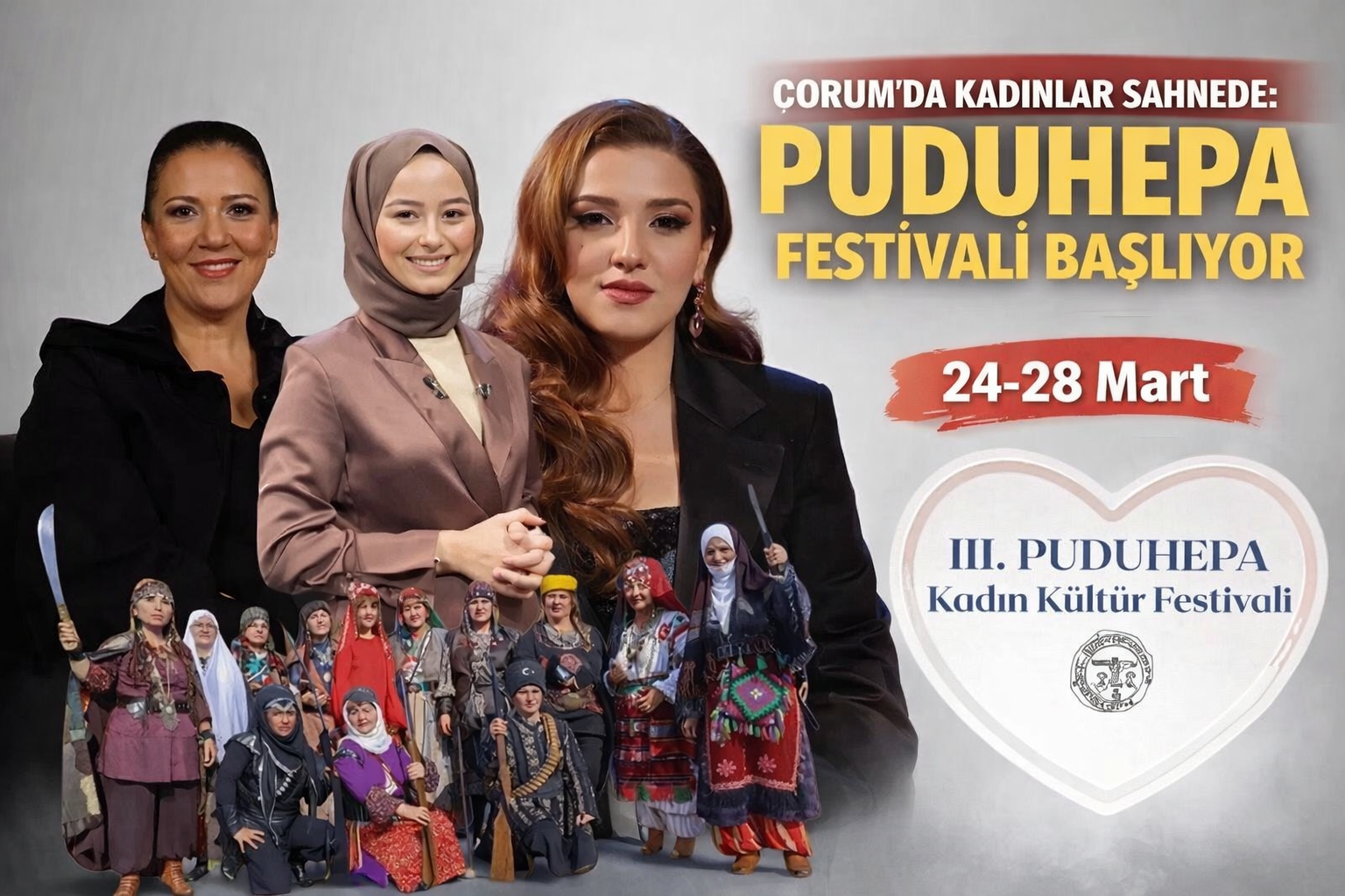 ÇORUM’DA 3. PUDUHEPA KADIN KÜLTÜR FESTİVALİ BAŞLIYOR